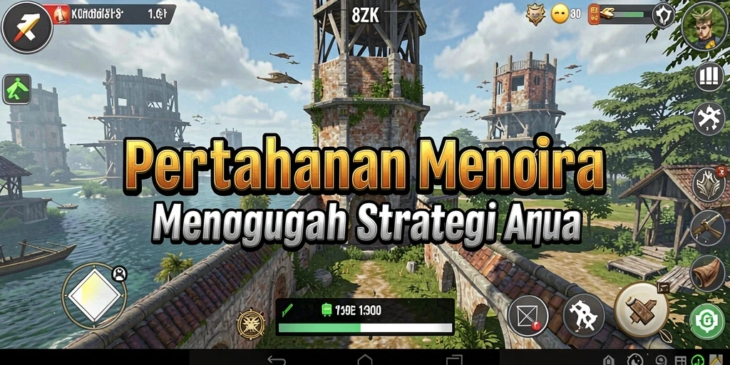 Screenshot utama 8ZK menampilkan aksi mendebarkan dari gameplay Tower Defense.