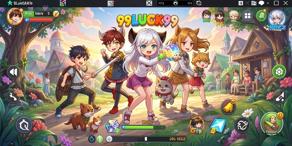 Tampilan gameplay penuh warna dari 99LUCK99 yang mengasyikkan.