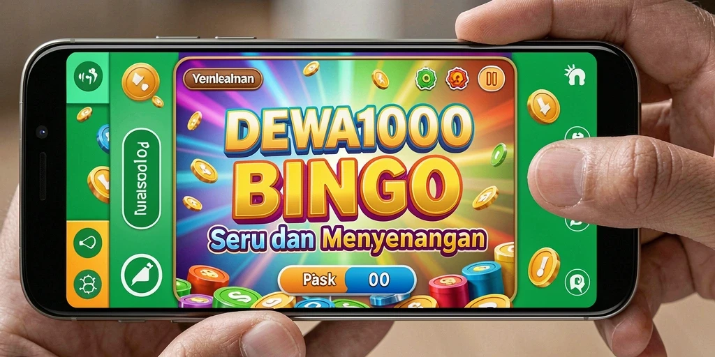 Screenshot gameplay DEWA1000 menampilkan suasana seru permainan Bingo.