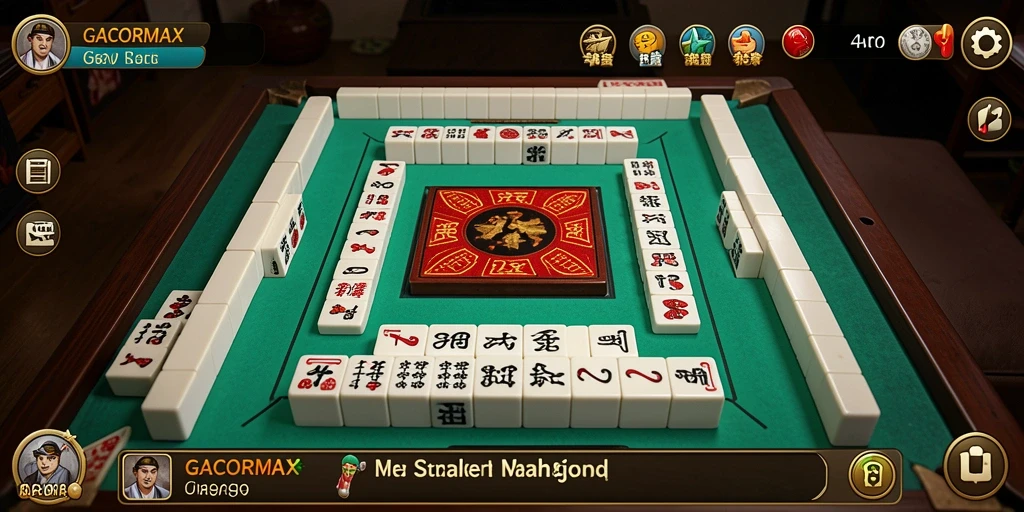 Tampilan gameplay menarik dalam GACORMAX dengan grafis Mahjong yang memukau.