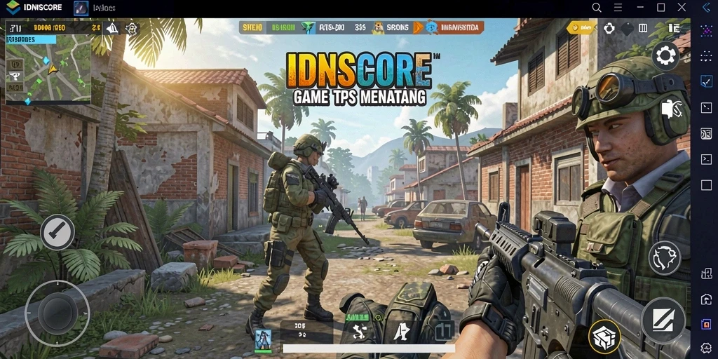 Tampilan gameplay seru dan mendebarkan dari IDNSCORE.