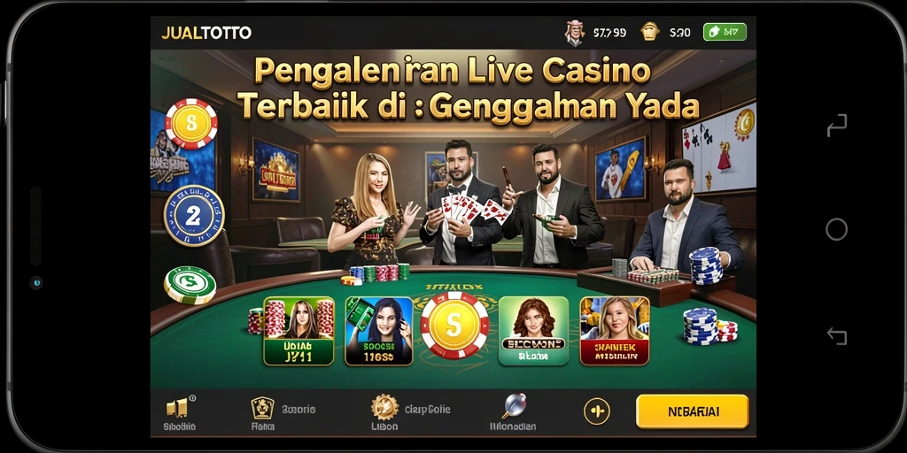 Tampilan menarik dari gameplay Live Casino di JUALTOTO.
