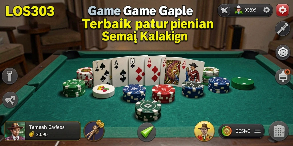 Screenshot gameplay Gaple di LOS303 dengan tampilan menarik dan interaktif.