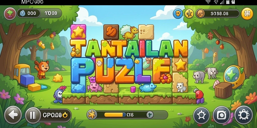 Tangkapan layar MPO08 menampilkan gameplay Puzzle yang seru dan menantang.