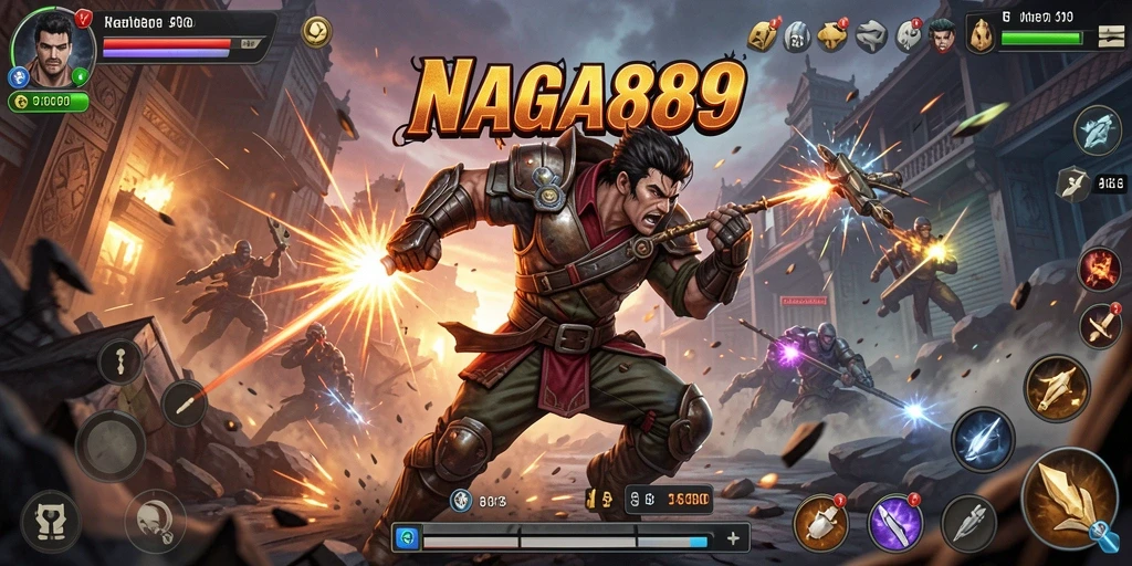 Tangkapan layar menampilkan aksi mendebarkan dari NAGA889.