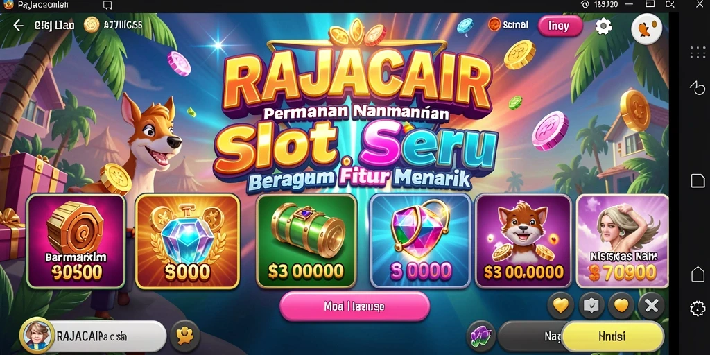 Tampilan gameplay menarik dan penuh warna di RAJACAIR.