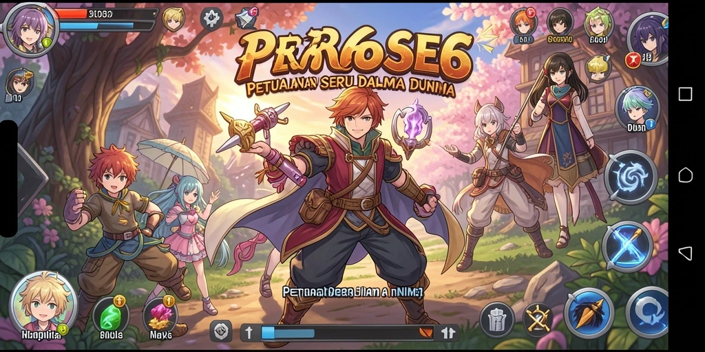 Screenshot utama RR666 menampilkan aksi seru dalam game Anime.