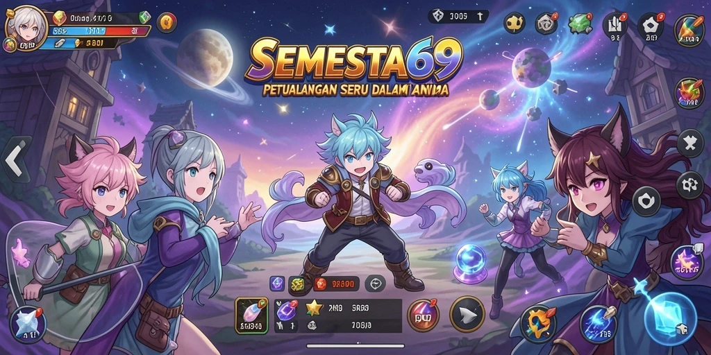 Tampilan menarik dari gameplay SEMESTA69 yang penuh warna.