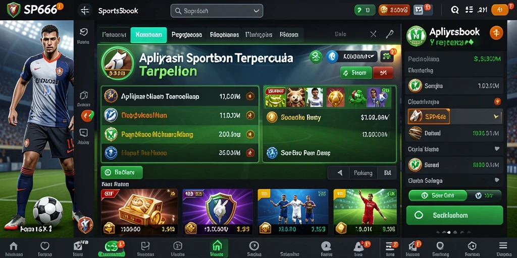 Tampilan menawan dari aplikasi SP666 saat bermain sportsbook.