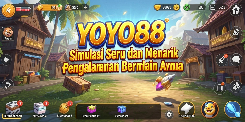 Tangkapan layar utama YOYO88 menampilkan gameplay simulasi interaktif yang menarik.